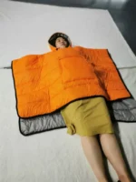 Factory Price Portable Warm Poncho Water Proof Cloak Cape Small Camp Quilt Wearable Sleeping Bag - Image 4