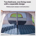 Outdoor 3-4 5-8 10-12 People Oxford Fabric 2 Rooms 1 Hall Screen Camping Tent - Image 4